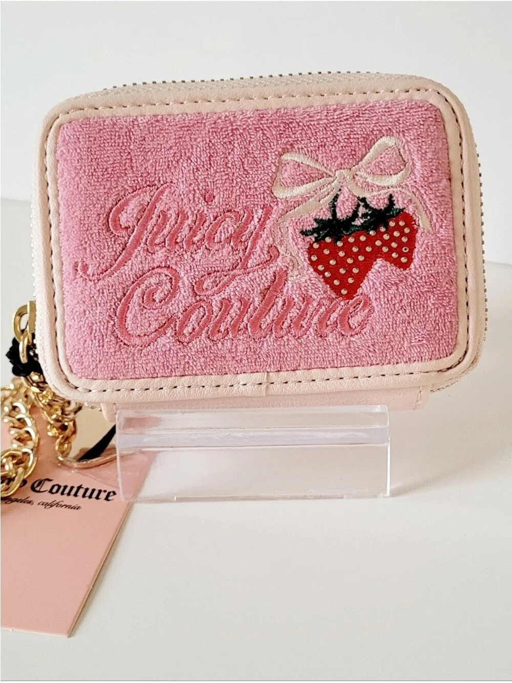 Juicy Couture Pink Logo Compact Wallet NWT